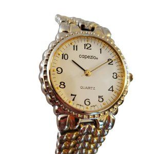 Womens Vintage Capezio Gold And Silver Tone Link Band Keeps Time New Battery